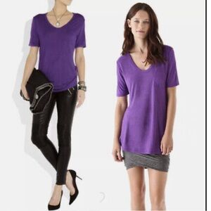 NWT Women’s T by Alexander Wang XS Orchid Purple Classic Tee with Pocket